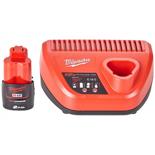 Milwaukee M12 NRG-201 Sada akumulátoru a nabíječky 4933451900 Milwaukee M12 NRG-201 Sada akumulátoru a nabíječky 4933451900