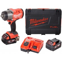 Milwaukee FHIW2F12-502X Aku rázový utahovák M18 (1/2"/18V/2x5,0Ah) kufr 4933492783