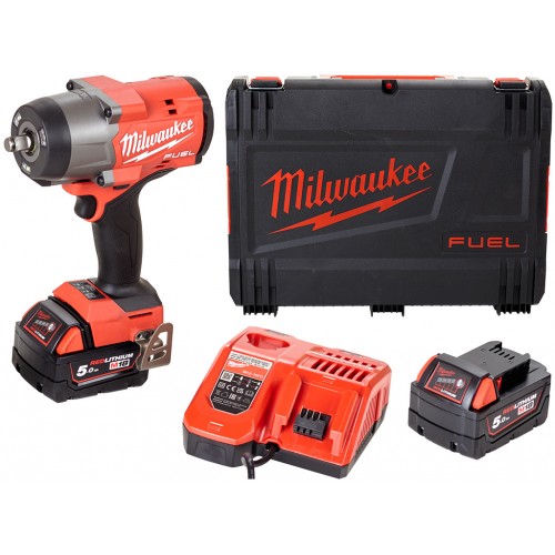 Milwaukee FHIW2F12-502X Aku rázový utahovák M18 (1/2"/18V/2x5,0Ah) kufr 4933492783