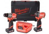 Milwaukee M12 FUEL Sada M12FPP2X2-402X: M12 FPD2-0 + FCIWF12G3 (12V / 2x4,0Ah)