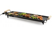DOMO Wood Look gril typu teppanyaki, velká grilovací plocha 70 x 22 cm, 1800W, DO8312TP
