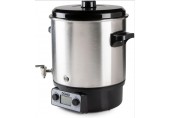 DOMO Zavařovací hrnec nerezový s LCD - 2 otvory - nerez kohout (27 l / 2000W) DO42329PC