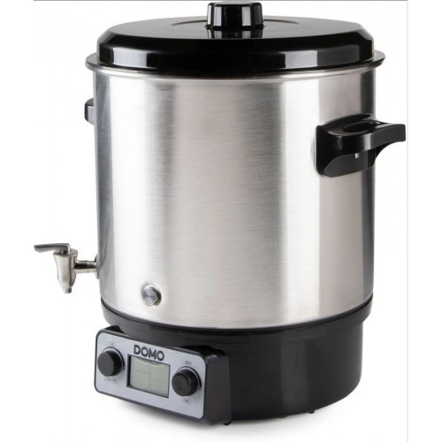 DOMO Zavařovací hrnec nerezový s LCD - 2 otvory - nerez kohout (27 l / 2000W) DO42329PC DOMO Zavařovací hrnec nerezový s LCD - 2 otvory - nerez kohout (27 l / 2000W) DO42329PC