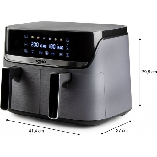 DOMO Dvojitá horkovzdušná fritéza 4+4 l - digitální DO552FR DOMO Dvojitá horkovzdušná fritéza 4+4 l - digitální DO552FR