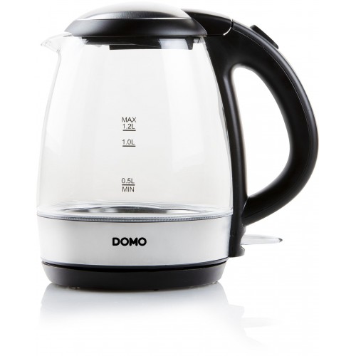 DOMO Rychlovarná konvice skleněná (1,2l / 2200W) DO9218WK DOMO Rychlovarná konvice skleněná (1,2l / 2200W) DO9218WK