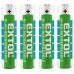EXTOL ENERGY baterie nabíjecí, 4ks, AAA (HR03), 1,2V, 1000mAh, NiMh, 42060