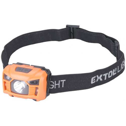 EXTOL LIGHT čelovka 100lm, nabíjecí, USB, 3W LED 43180