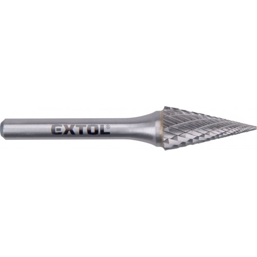 EXTOL INDUSTRIAL fréza karbidová, konická-jehlan, pr.12x25mm/stopka 6mm,sek střední (double-cut) 8703795 EXTOL INDUSTRIAL fréza karbidová, konická-jehlan, pr.12x25mm/stopka 6mm,sek střední (double-cut) 8703795