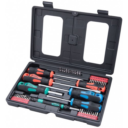 EXTOL PREMIUM šroubováky a hroty sada 47ks , 1/4" hroty a 4mm mini hroty, CrV 8819258