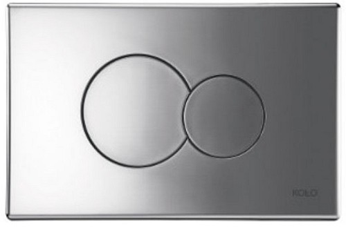 KOLO Technic ovládací tlačítko Eclipse 21,5x14cm 3/6l matný chrom 94122003