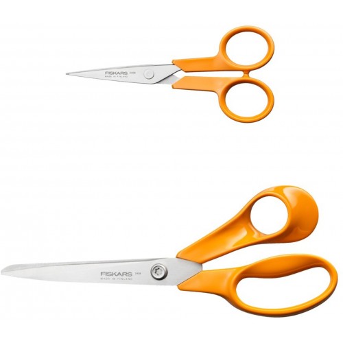 FISKARS Sada nůžek na šití univerzální (21 cm) a vyšívací (13 cm) 1082398 FISKARS Sada nůžek na šití univerzální (21 cm) a vyšívací (13 cm) 1082398