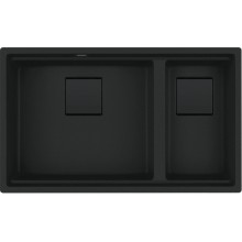 Franke Kubus 2 KNG 120/2, 760x460 mm, Fragranitový dřez, Matná černá 125.0718.492