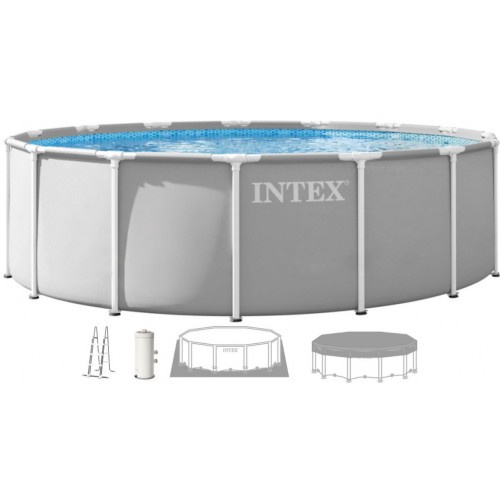 INTEX PRISM FRAME Kulatý bazén 457 x 122 cm s kartušovou filtrací 220-240V 26726ND INTEX PRISM FRAME Kulatý bazén 457 x 122 cm s kartušovou filtrací 220-240V 26726ND
