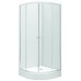 KOLO First čtvrtkruhový sprchový kout 80 x 80 cm, posuvné dveře, sklo čiré ZKPG80222003