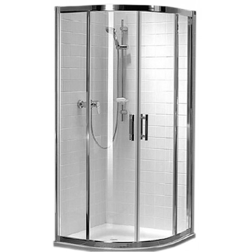 KOLO Geo-6 čtvrtkruhový sprchový kout 90x90 cm, posuvné dveře, čiré/stříbro, část 2/2 GKPG90R22003B