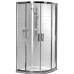 KOLO Geo-6 čtvrtkruhový sprchový kout 90x90 cm, posuvné dveře, čiré/stříbro, část 1/2 GKPG90222003A