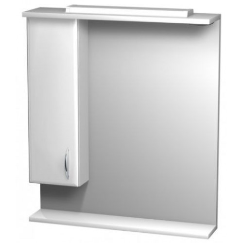 Intedoor Klasik koupelnová zrcadlová stěna skříň. vlevo osvětlení dřevodekor 15 KZS70L/15