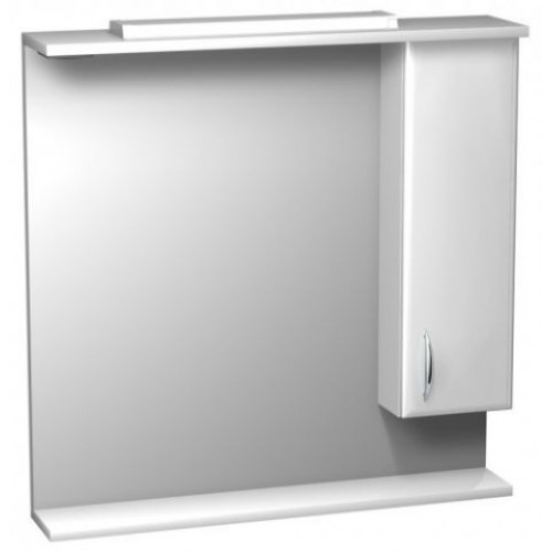 Intedoor Klasik koupelnová zrcadlová stěna skříň. vpravo osvětlení dřevodekor 63 KZS80P/63