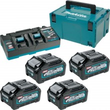 MAKITA 191U28-6 Sada Li-ion XGT 40V 4xBL4040+1xDC40RB+Makpac