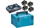 MAKITA 197626-8 sada baterie 4xBL1850B + dvojnabíječka DC18RD + Makpac 3