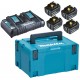 MAKITA 197626-8 sada baterie 4xBL1850B + dvojnabíječka DC18RD + Makpac 3