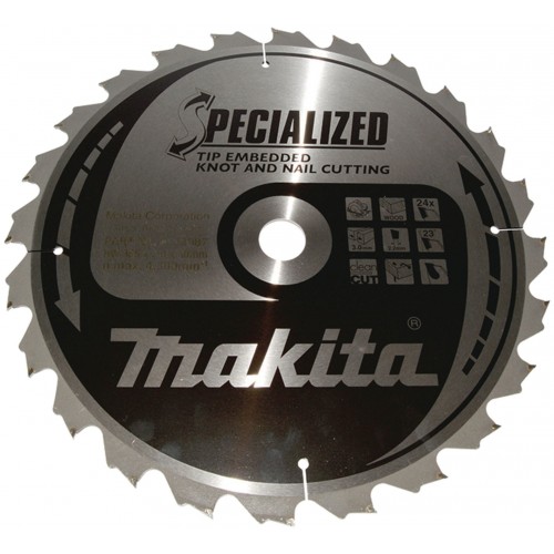 MAKITA B-33087 Kotouč pilový dřevo SPECIALIZED se zapuštěnými zuby 355x3x30mm 24Z MAKITA B-33087 Kotouč pilový dřevo SPECIALIZED se zapuštěnými zuby 355x3x30mm 24Z