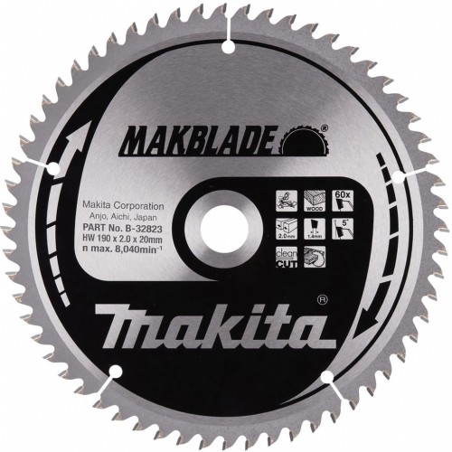 MAKITA B-32823 Kotouč pilový dřevo MAKBLADE 190x2x20mm 60Z = old B-09042