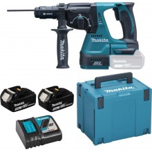 MAKITA DHR243RTJ Aku kombinované kladivo Li-ion LXT 18V/2x 5,0Ah, Makpac