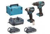 MAKITA DLX2577V01 Aku sada DDF490+DTD158 Li-ion LXT (2x2,0Ah/18V) Macpak