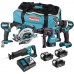 MAKITA DLX5032T Aku sada 18V DDF484, DTD153, DHS680, DJR187, DHR242, DC18RC, 3 x BL1850B