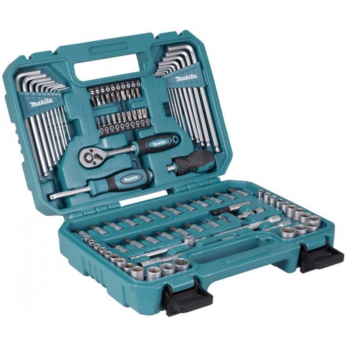 MAKITA E-15752 Sada bitů 1/4" a nástrčných nástrčných klíčů 91 ks v plastovém kufru