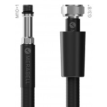 MERABELL Aqua Profi BLACK,hadice 35cm pro vodovodní baterie, G3/8"–M10x1 dlouhý závit M0081