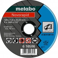 Metabo Novorapid Řezný kotouč 125 x 1,0 x 22,23 mm, ocel, TF 41 616506000