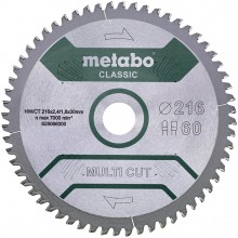 Metabo "Multi Cut Classic" HW/CT Pilový kotouč 216x30, 60 PZ/LZ 5° záp. 628066000