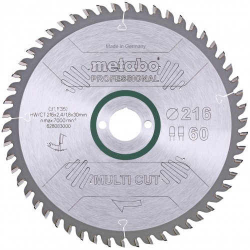 Metabo "Multi Cut Professional" Pilový kotouč 216x30, Z60 FZ/TZ, 5°NEG. 628083000