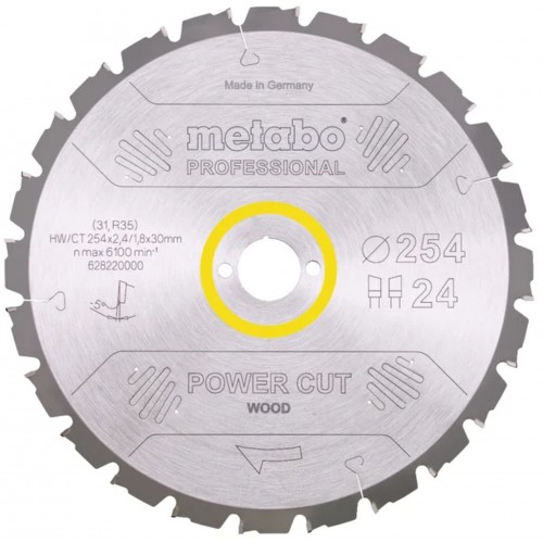 Metabo Pilový kotouč "power cut wood - professional", 254x30, Z24 WZ 5° neg. 628220000 Metabo Pilový kotouč "power cut wood - professional", 254x30, Z24 WZ 5° neg. 628220000