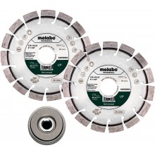 Metabo Sada: 2x Diamantový řezný kotouč 125x22,23mm, „UP“ + 1x rychloupínací matice M 14 628582000