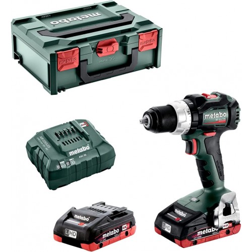 Metabo BS 18 LT BL Akumulátorový vrtací šroubovák (18V/2x4Ah) LIHD, MetaBOX, 602325800