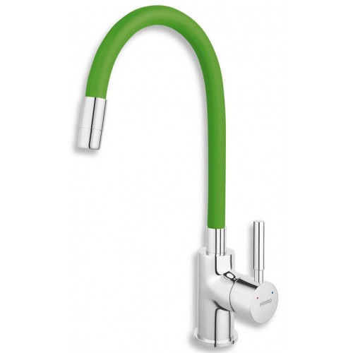 NOVASERVIS Dřezová baterie s elastickým ramenem, zelená/chrom 70710,0Z