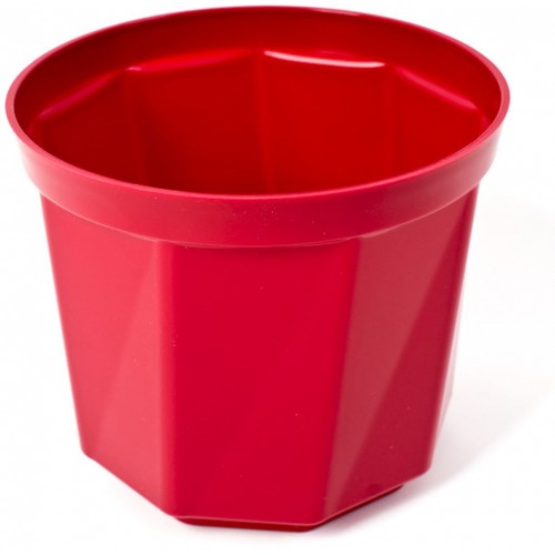 PLASTKON Dekorativní květináč Rosa 30 cm červená