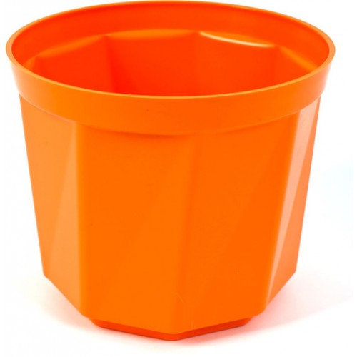 PLASTKON Dekorativní květináč Rosa 25 cm oranžová