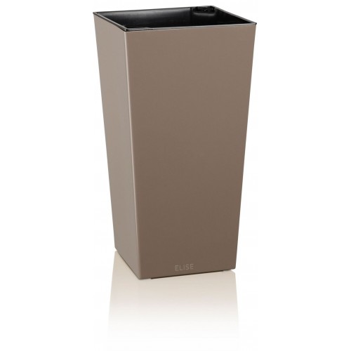 PLASTKON In- & Outdoor květináč Elise lesk 15 cm taupe