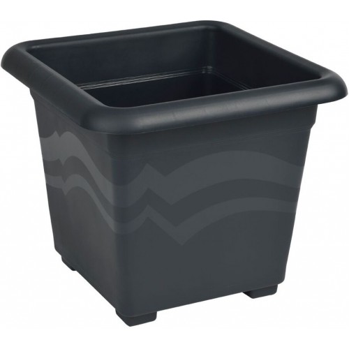 PLASTKON Hranatý květináč Quattro 50x50 cm antracit