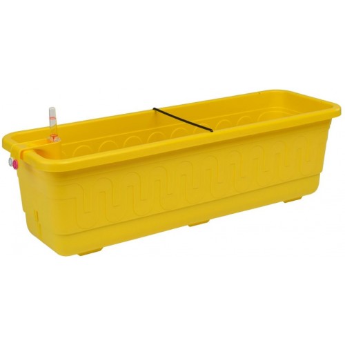 PLASTKON Samozavlažovací truhlík Smart Systém Fantazie 60 cm žlutá PLASTKON Samozavlažovací truhlík Smart Systém Fantazie 60 cm žlutá