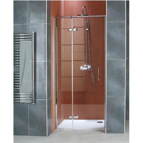 RONAL PL Pur Light jednokřídlé dveře + pevná stěna, 120cm, vpravo, aluchrom/čiré PLD12005007