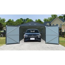 Riwall PRO RMCG 20x13 kovová garáž 3,8 x 6 m se sedlovou střechou Antracit CG-K2013