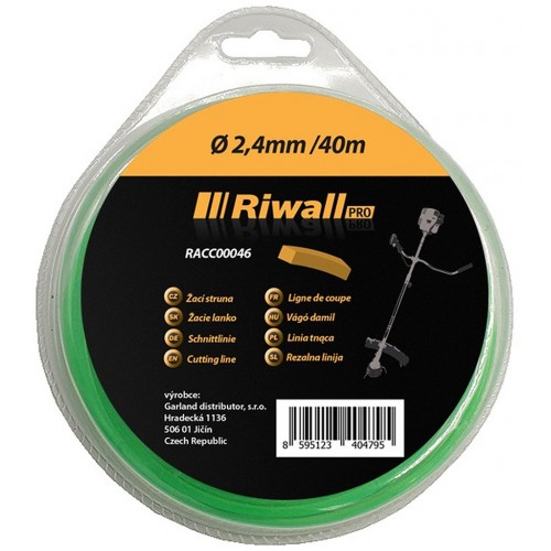 Riwall PRO Žací struna pr. 2,4mm, délka 40m, čtvercový průřez RACC00046