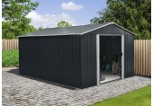 Riwall RMSA 12x10 Anthracite - zahradní domek kovový 3 x 3,7 m SD-X1210-H170C-A