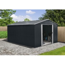 Riwall RMSA 12x10 Anthracite - zahradní domek kovový 3 x 3,7 m SD-X1210-H170C-A