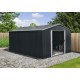 Riwall PRO RMSA 12x10 Anthracite - zahradní domek kovový 3 x 3,7 m SD-X1210-H170C-A